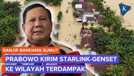 Prabowo Kirim 17 Genset Dan Starlink Ke Lokasi Banjir Sumut