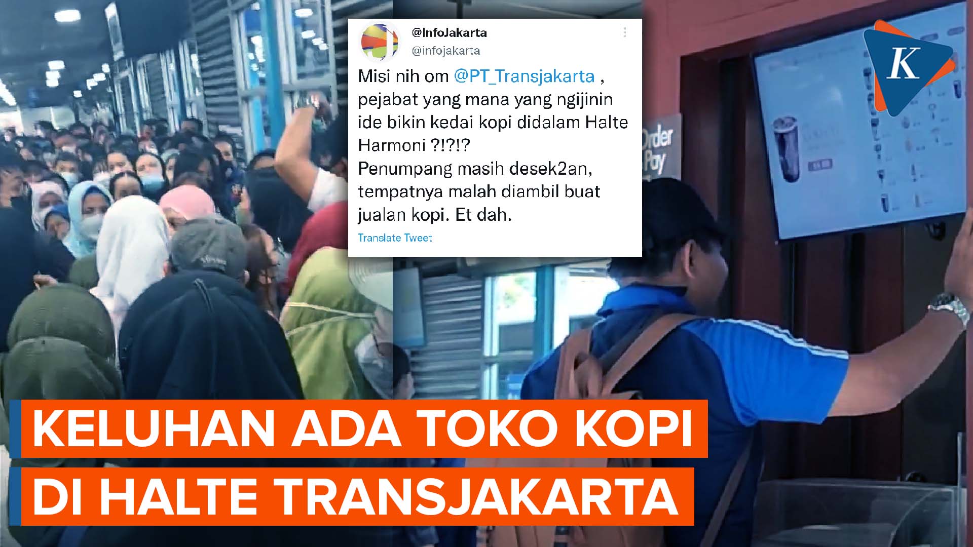 Viral Video Kritik Ada Toko Kopi di Halte Harmoni, Ini Tanggapan Transjakarta
