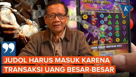 Mahfud MD Nilai Tindak Pidana Judol Harusnya Masuk RUU Perampasan Aset