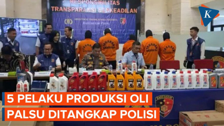 Polri Tangkap 5 Pelaku Produsen Oli Palsu, Omzet Capai Rp…