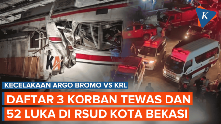Daftar 3 Korban Tewas Dan 52 Korban Luka Kecelakaan Argo Bromo Vs KRL Di RSUD Kota Bekasi