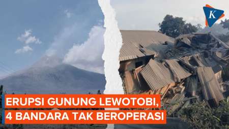 Empat Bandara Berhenti Beroperasi Imbas Erupsi Gunung Lewotobi Laki-laki