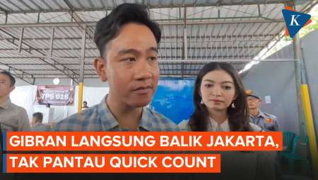 Usai Nyoblos, Gibran Tidak Pantau Quick Count dan Langsung Kembali ke Jakarta