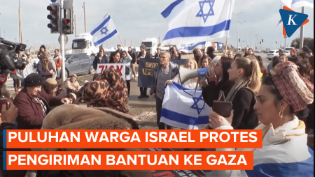 Warga Israel Gelar Aksi Protes Menolak Pengiriman Bantuan ke Jalur Gaza