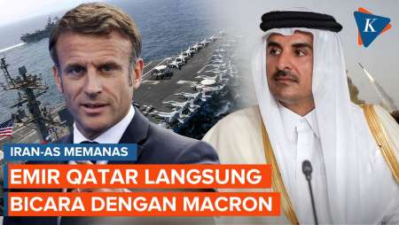 Iran-AS Memanas, Emir Qatar Langsung Bicara Dengan Presiden Perancis