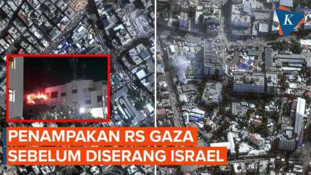 Penampakan RS Al-Shifa di Gaza Sebelum dan Setelah Diserang Israel