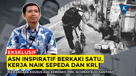 Cerita Budi ASN Inspiratif Berkaki Satu, Kerja Naik Sepeda dan KRL