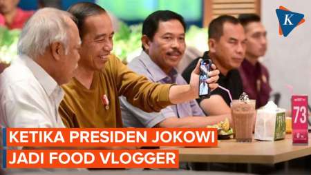 Jajal Mi Pedas di Semarang, Presiden Jokowi Bergaya Jadi Food Vlogger