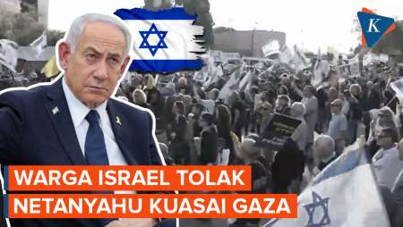 Ratusan Warga Israel Unjuk Rasa Menolak Rencana Netanyahu Kuasai Palestina