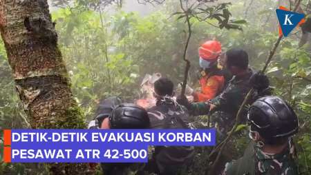 Detik-detik Evakuasi Para Korban Pesawat ATR 42-500 Di Maros