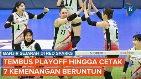 Megawati Torehkan Sejarah Bersama Red Sparks, 20 Kemenangan dan Tembus Playoff