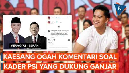 Kaesang Enggan Berkomentar Soal Kader PSI yang Dukung Ganjar