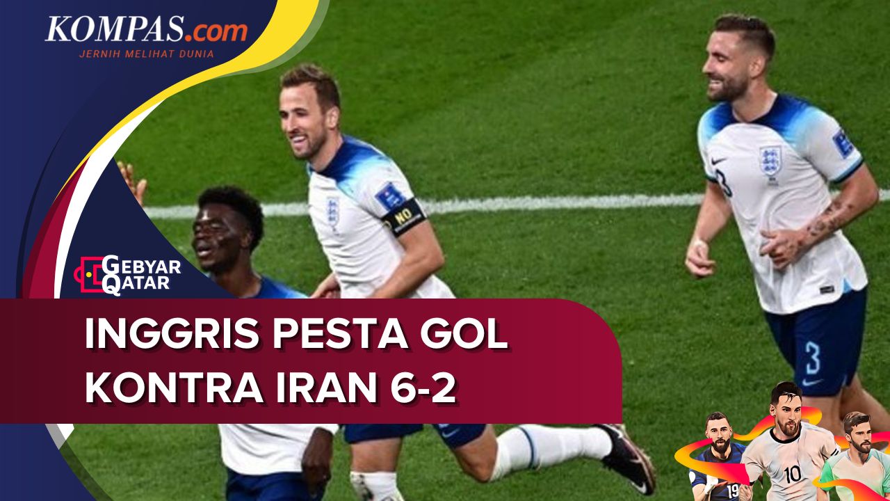 Hasil Inggris Vs Iran 6-2, Three Lions Menang dengan Pesta Gol