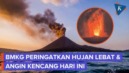 Angin Kencang-Hujan Bertemu Abu Gunung Anak Krakatau, Bisa Bahaya?