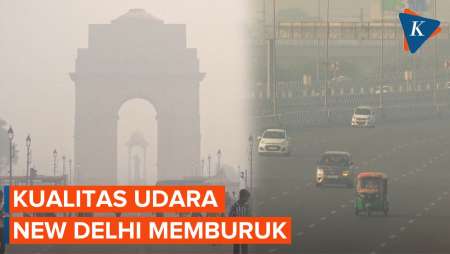 Penampakan Kabut Polusi Udara di India, Semua Sekolah Dasar Ditutup Sementara