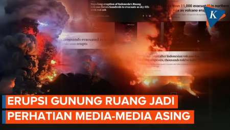 Erupsi Gunung Ruang Dipantau Media Asing, Soroti Status 