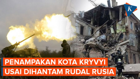 Penampakan Kota Kryvyiv yang Luluh Lantak Usai Dihantam Rudal Jelajah