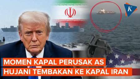 Penampakan USS Spruance Tembaki Kapal Iran Yang Menuju Bandar Abbas