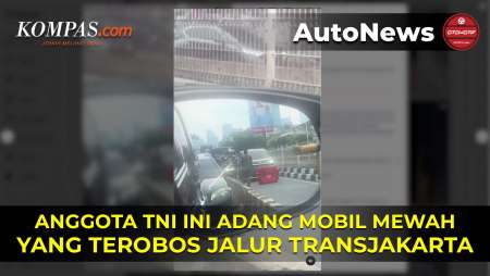 Video Viral, Anggota TNI Adang Mobil Mewah Terobos Jalur Transjakarta