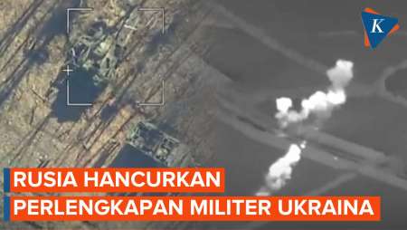 Detik-detik Pesawat Pengebom Rusia Hancurkan Perlengkapan Militer Ukraina