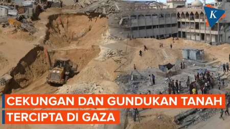 Cekungan Dan Gundukan Tanah Tercipta Di Gaza, Hamas Cari Jasad Sandera Israel