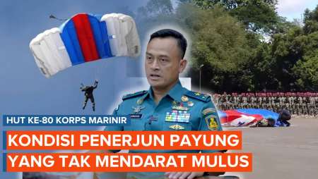Kata Kadispenal soal Kondisi Penerjun Payung yang Mendarat Keras di HUT Marinir