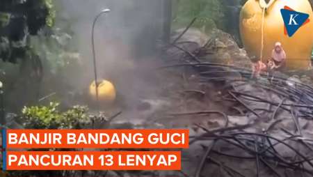 Wisata Guci Tegal Disapu Banjir Bandang, Pancuran 13 Lenyap Tergerus Bah