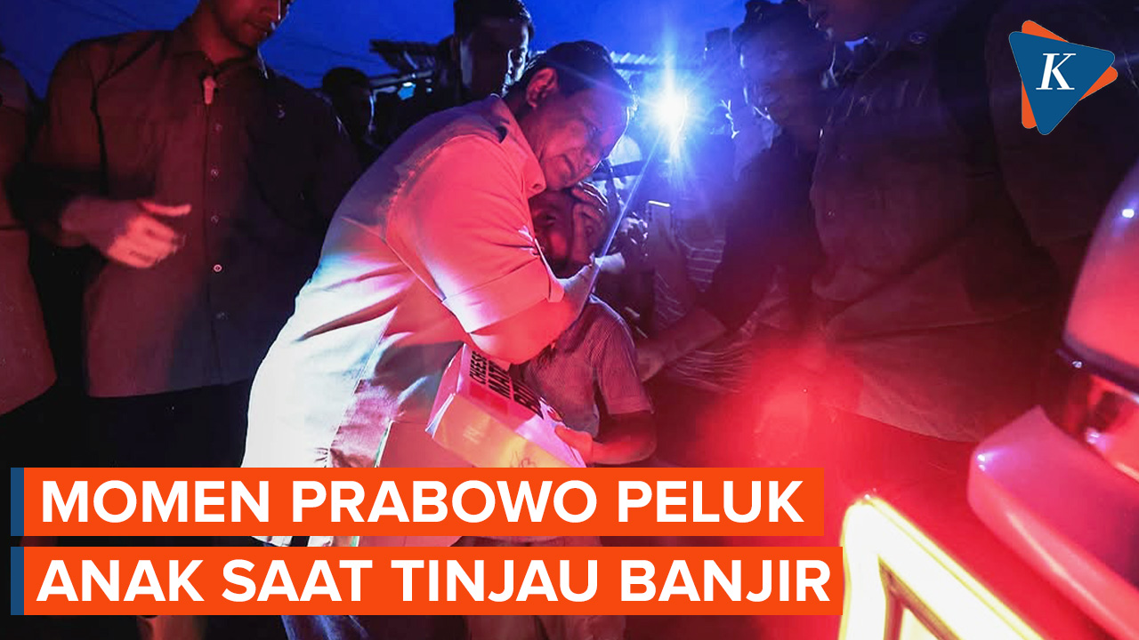 Momen Prabowo Tinjau Banjir Bekasi: Peluk dan Cium Kepala Anak