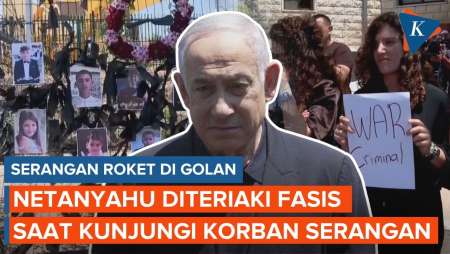 Netanyahu Diteriaki Fasis dan Penjahat Saat Kunjungi Korban Serangan Roket di Golan