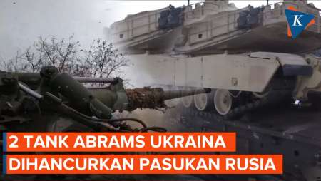 Momen Rusia Hancurkan 2 Tank Abrams Ukraina