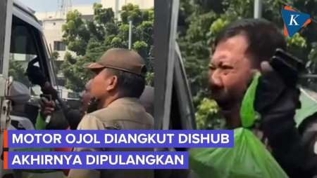 Driver Ojol Nangis Motornya Diangkut Dishub, Akhirnya Dikembalikan