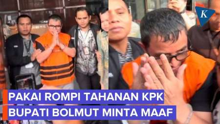Ucapan Bupati Bolmut Usai Gunakan Rompi Tahanan KPK