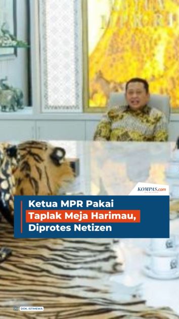 Ketua MPR Pakai Taplak Meja Harimau, Diprotes Netizen