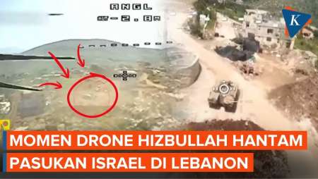 Detik-detik Drone Kamikaze Hizbullah Hantam Tank Israel Di Lebanon Selatan