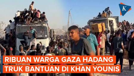 Detik-detik Warga Gaza Hadang Truk Bantuan demi Makan, Sejumlah Orang Tewas di Lokasi