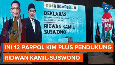 12 Parpol KIM Plus Dukung Ridwan Kamil-Suswono di Pilkada Jakarta,…