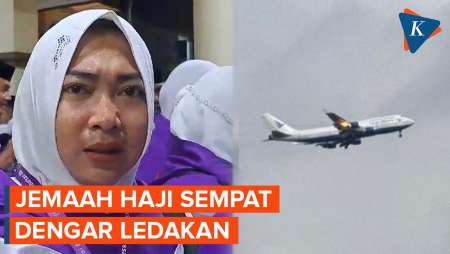 Situasi Jemaah Haji Usai Pendaratan Darurat akibat Mesin Pesawat Garuda Terbakar