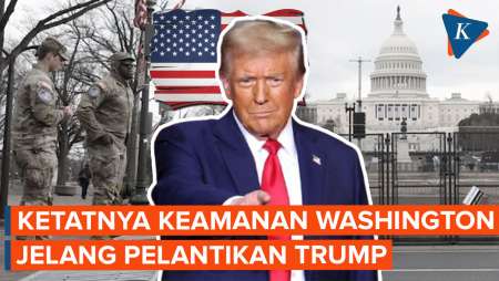 Suasana Pengamanan Jelang Pelantikan Presiden AS Donald Trump