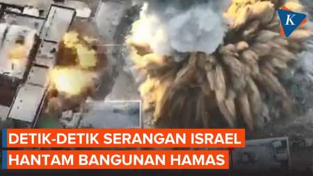 Detik-detik Israel Gempur Bangunan Hamas di Gaza