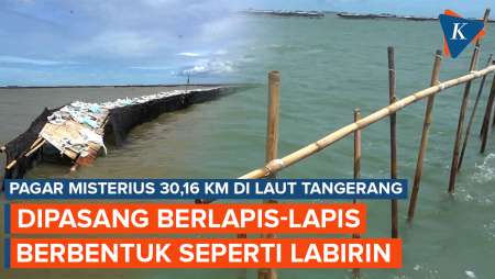 Penampakan Pagar Misterius 30,16 Km di Laut Tangerang, Berbentuk seperti Labirin