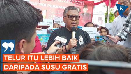 Hasto Klaim Bagi-bagi Telur Lebih Baik daripada Susu Gratis