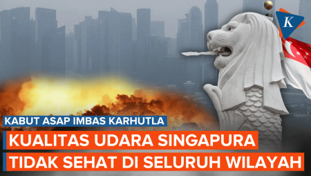Dikepung Kabut Asap, Kualitas Udara Seluruh Wilayah Singapura Tidak Sehat