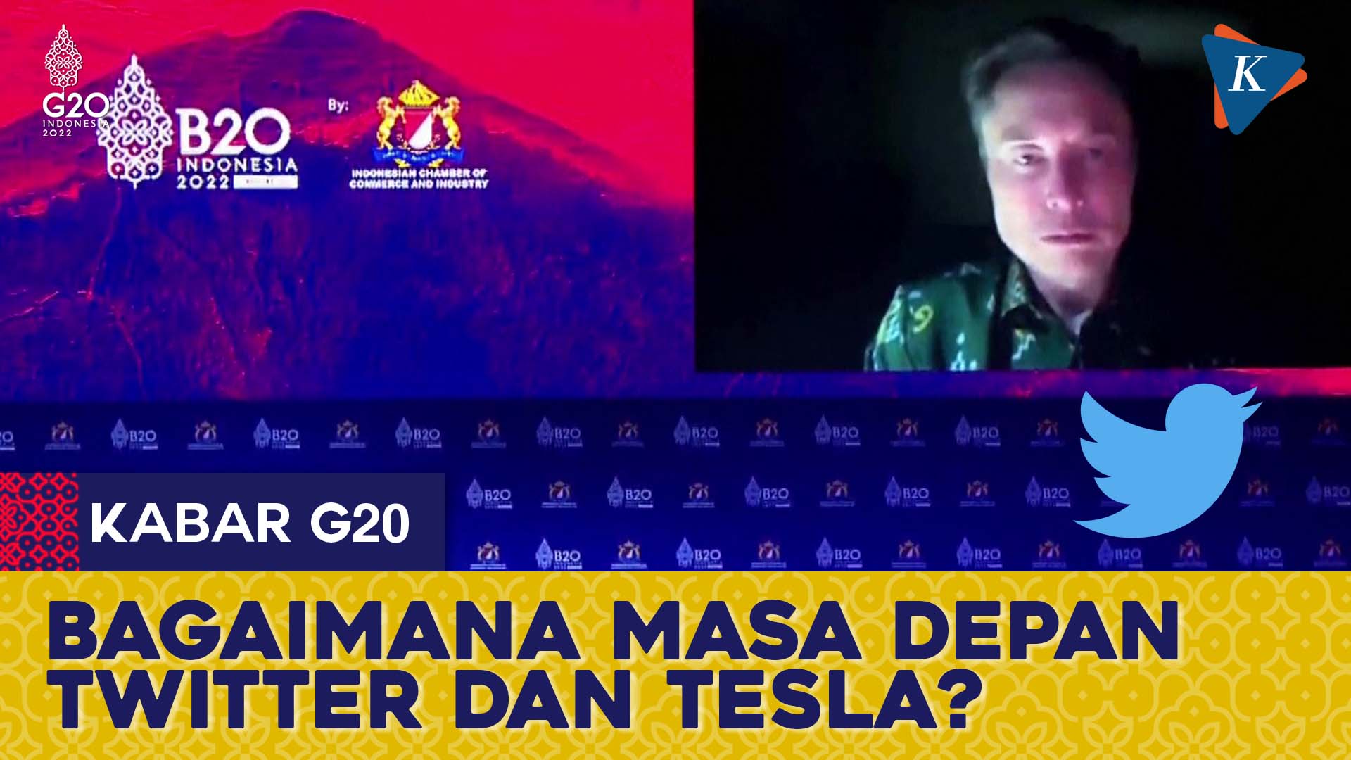 Elon Musk Hadiri G20 Bali Secara Daring, Beberkan Masa Depan Twitter dan Tesla