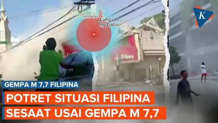 Penampakan Filipina Usai Gempa: Warga Bertahan Di Jalan, Resto Fast Food Ambruk