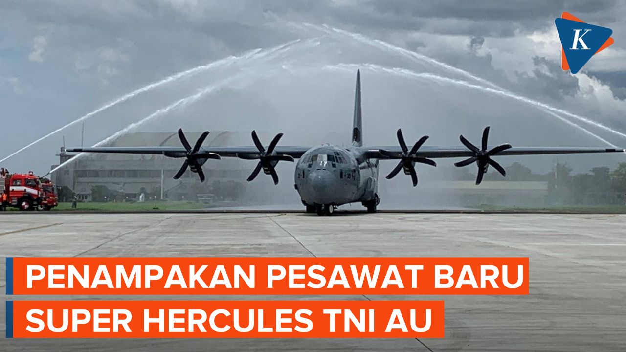 Momen Kedatangan Pesawat Super Hercules C-130J dari AS di Halim Perdana Kusuma