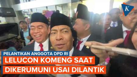 Momen Komeng Diserbu Wartawan Usai Jadi Anggota DPD: Jangan Dorong, Emang Gue Mobil Mogok