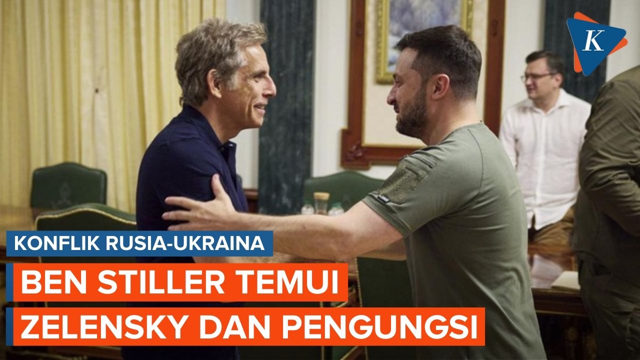 Berkunjung ke Ukraina, Aktor Ben Stiller Mengaku Sangat Sulit Melihat Kondisi Pengungsi