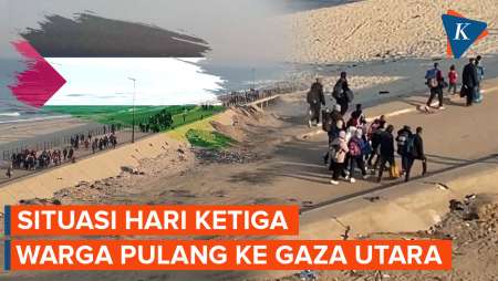 Hari Ketiga Warga Palestina Pulang ke Gaza Utara, Jumlahnya Tampak Lebih Sedikit