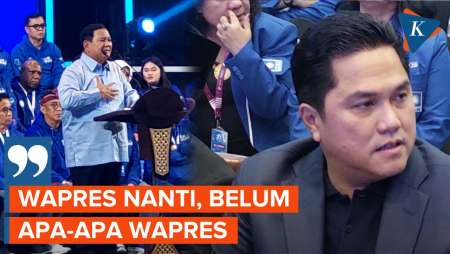 Erick Thohir Diteriaki Cawapres di HUT ke-25 PAN, Prabowo: Belum Apa-apa Wapres