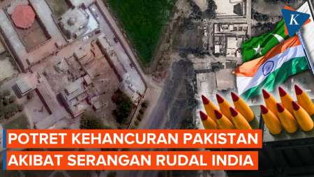 Foto Udara Tunjukkan Kerusakan akibat Serangan Rudal India ke Pakistan